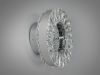 Настінно-стельовий круглий кришталевий LED світильник, 15W, хром 9616HR