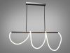 LED люстра підвісна Мотузка лінійна над столом, 32W, чорний хром 120 см