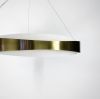 Світлодіодна дизайнерська люстра у латунному каркасі 2