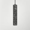 Підвісний сірий бетонний світильник TERRAZZO CYLINDER LONG