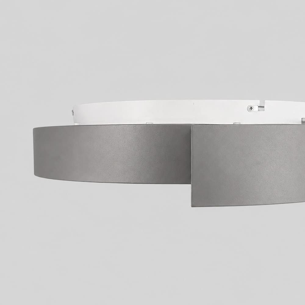 Стельовий LED-світильник у сірому корпусі на три режими Ø50х12 см 1906C-500 Grey