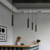 Підвісний сірий бетонний світильник TERRAZZO CYLINDER LONG