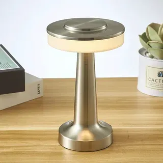 Настільна світлодіодна лампа на акумуляторі GTV DECOR MONUM 3W 3000K срібна