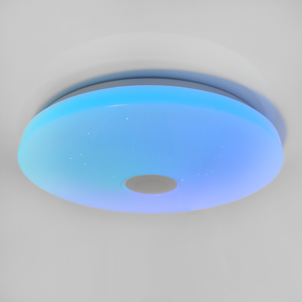 RGB смарт світильник з пультом та bluetooth колонкою 40W круг
