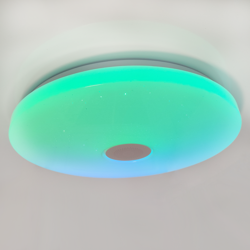 RGB смарт світильник з пультом та bluetooth колонкою 60W круг