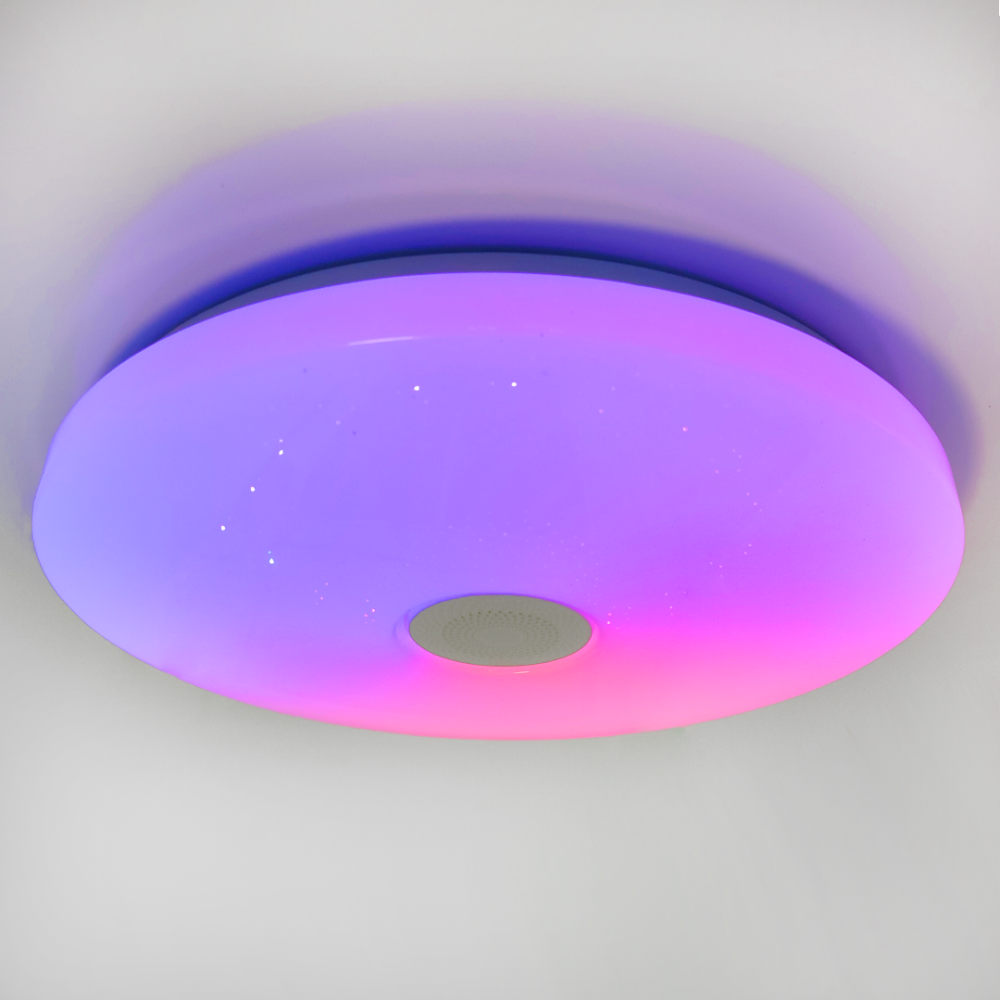 RGB смарт світильник з пультом та bluetooth колонкою 40W круг