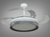 Люстра світлодіодна з вентилятором A010 білий+коричневий колір на пульту управління