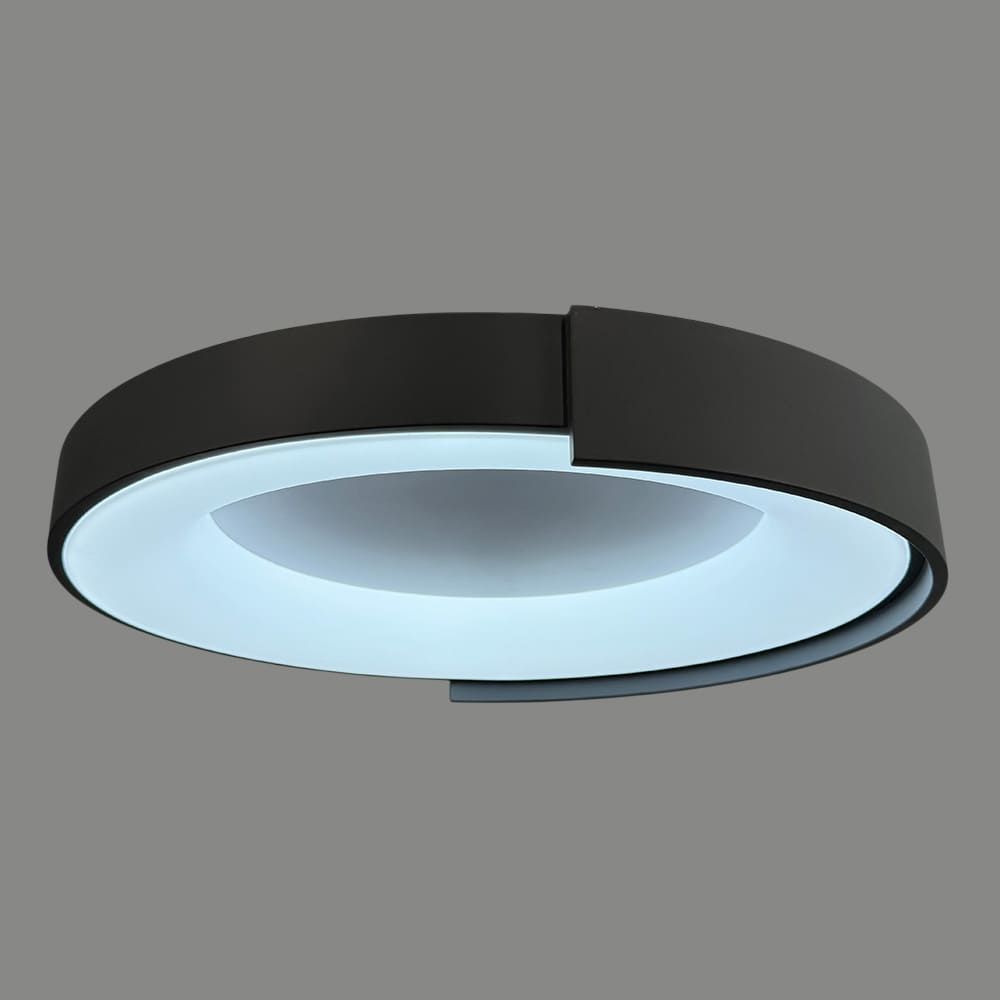 Стельовий LED-світильник у сірому корпусі на три режими Ø62х12 см 1906C-620 Grey