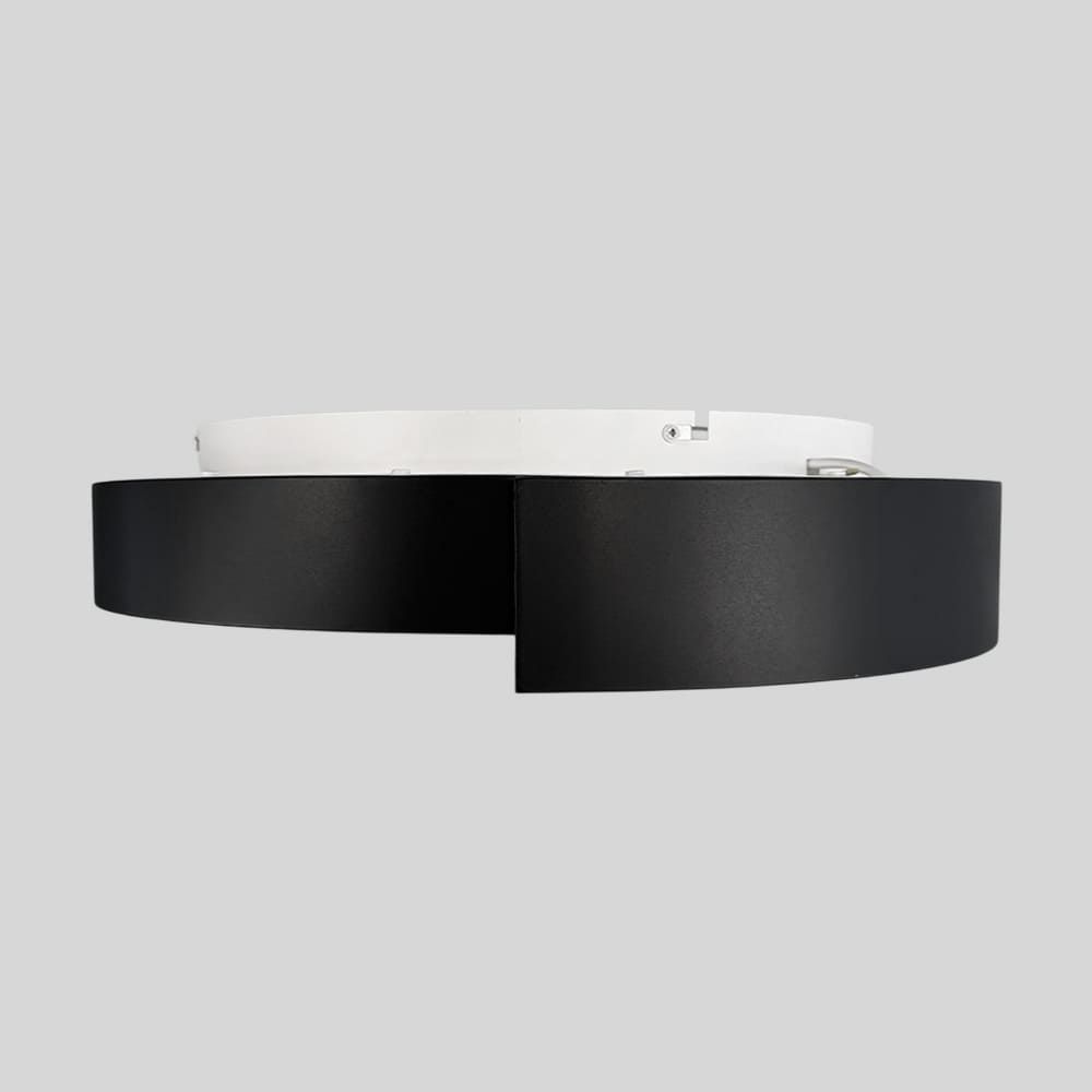 Стельовий LED-світильник у чорному корпусі на три режими Ø50х12 см 1906C-500 BK