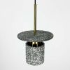 Підвісний сірий бетонний світильник TERRAZZO CYLINDER MJ 162-200 BK
