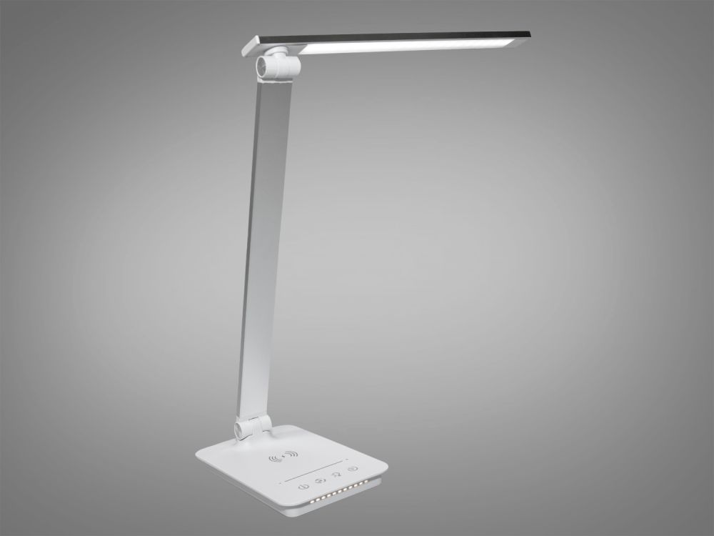 Настільна світлодіодна лампа A5502P SL wireless charge 6W хром сатин