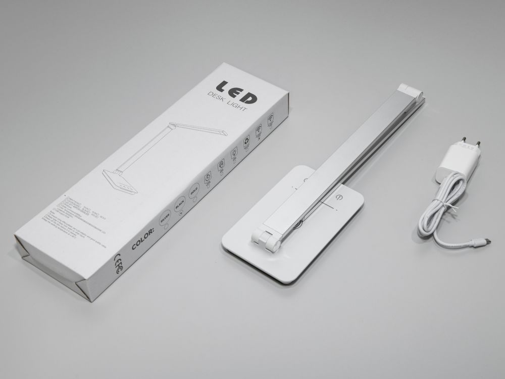 Настільна світлодіодна лампа A5502P SL wireless charge 6W хром сатин