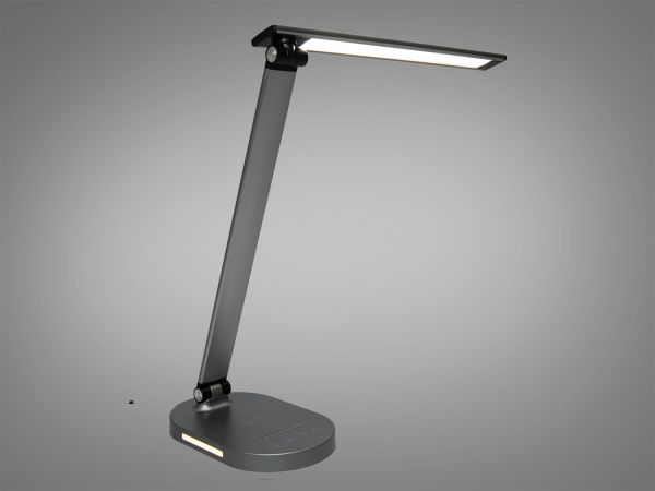 Настільна світлодіодна лампа A5503GR wireless charge  6W сірий
