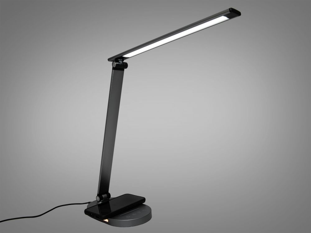 Настільна світлодіодна лампа A5503GR wireless charge  6W сірий