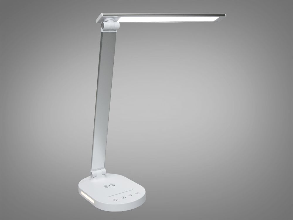 Настільна світлодіодна лампаA5503SL wireless charge  6W сатин