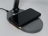 Настільна світлодіодна лампа A5508GR wireless charge  14W сірий на 2 джерела освітлення