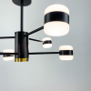 Дизайнерська LED люстра в чорному кольорі