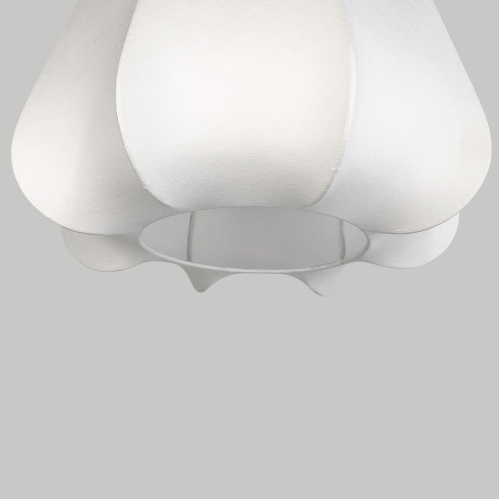 Люстра із підвісним білим фігурним абажуром Ø50х35 см PLP15-500