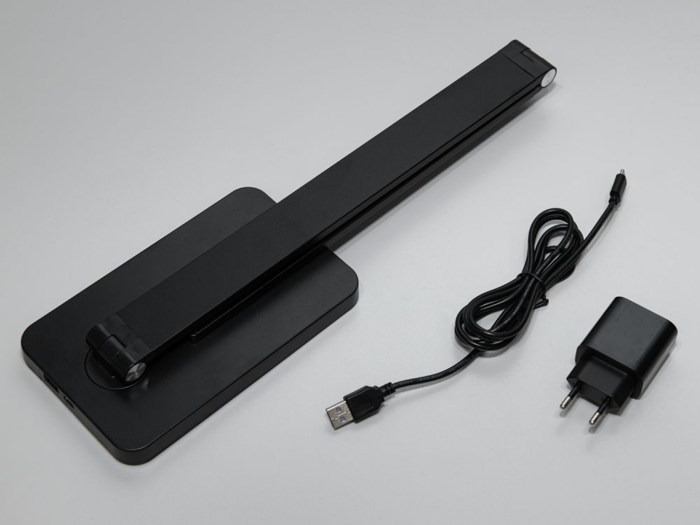Настільна світлодіодна лампа A855BK wireless charge 5W чорна