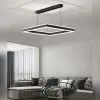 Люстра підвісна чорна світлодіодна з пультом STELLA 100W BLACK