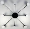 Стельовий LED світильник чорного кольору на 8 джерел освітлення