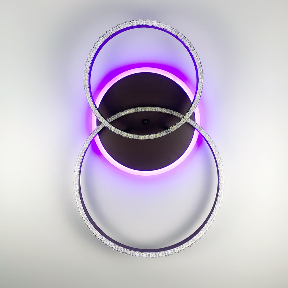 LED люстра кольору coffee із золотистою фурнітурою A 55061/2B RGB CF