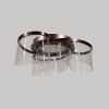 Стельова люстра з іскристим акрилом у корпусі кольору Coffee Ø62х25 см 25505-3C CF