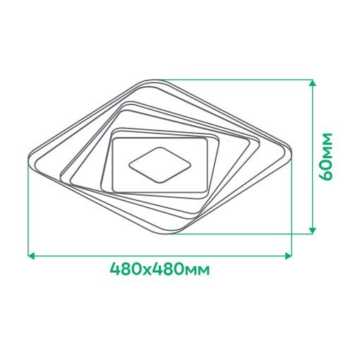 Смарт світильник світлодіодний з пультом AL6112ARD OMEGA 90W