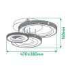 Світлодіодна люстра AL6163-1ARD VIVID 35Вт 5000К IP20 коло