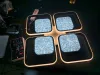 Люстра світлодіодна ALMAZ 120W 6S чорно-біла квадратна