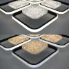 Люстра світлодіодна ALMAZ 120W 6S чорно-біла квадратна
