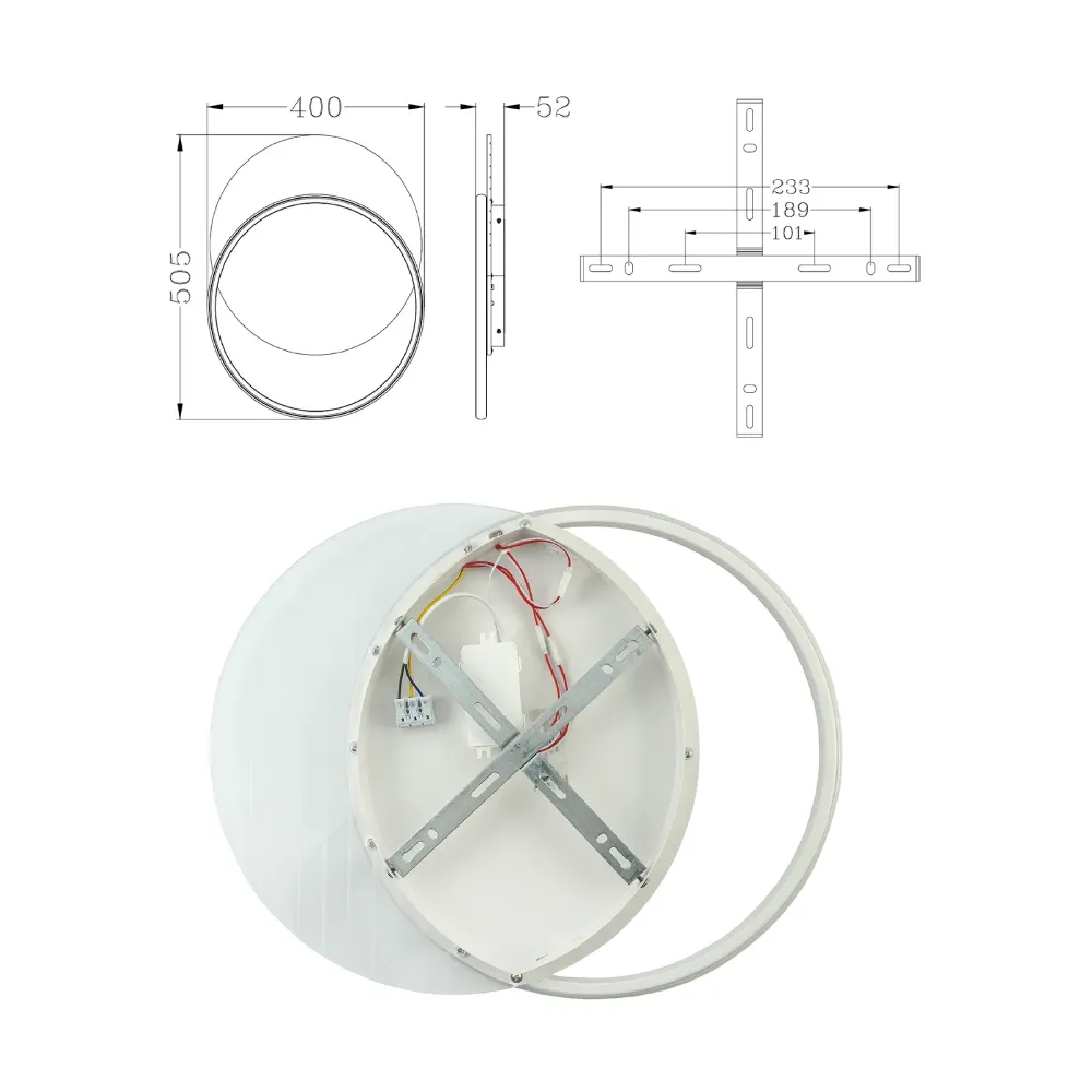Люстра світлодіодна стельова з пультом і додатком для телефону AMATO 60W-2R