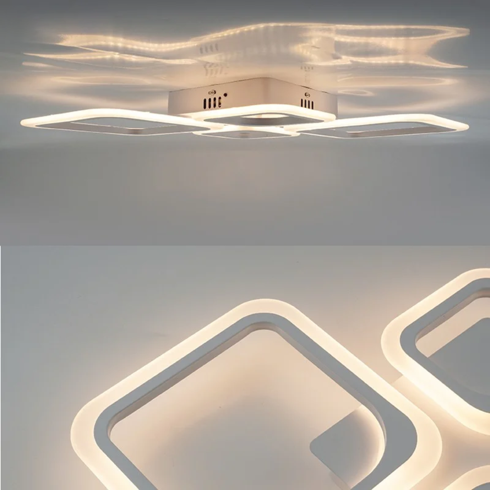 Люстра світлодіодна з пультом OVAL 80W 4S біла