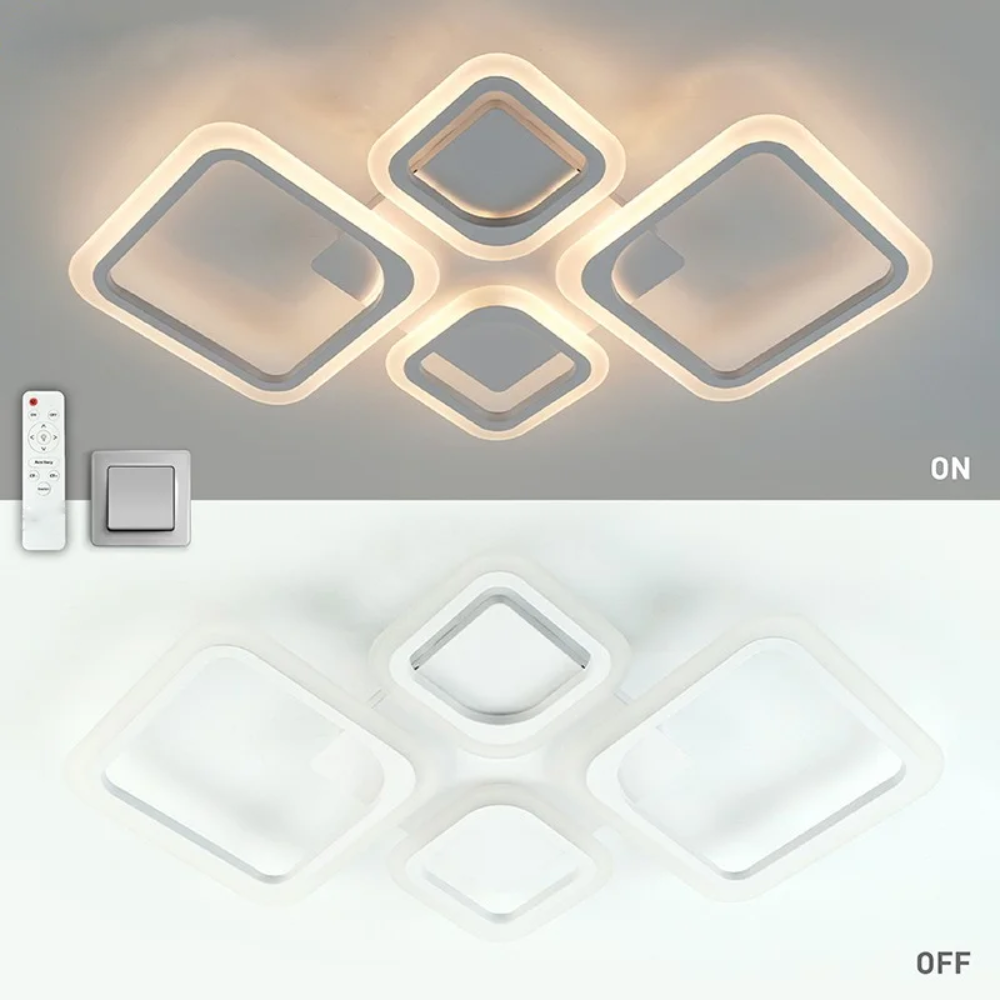 Люстра світлодіодна з пультом OVAL 80W 4S біла
