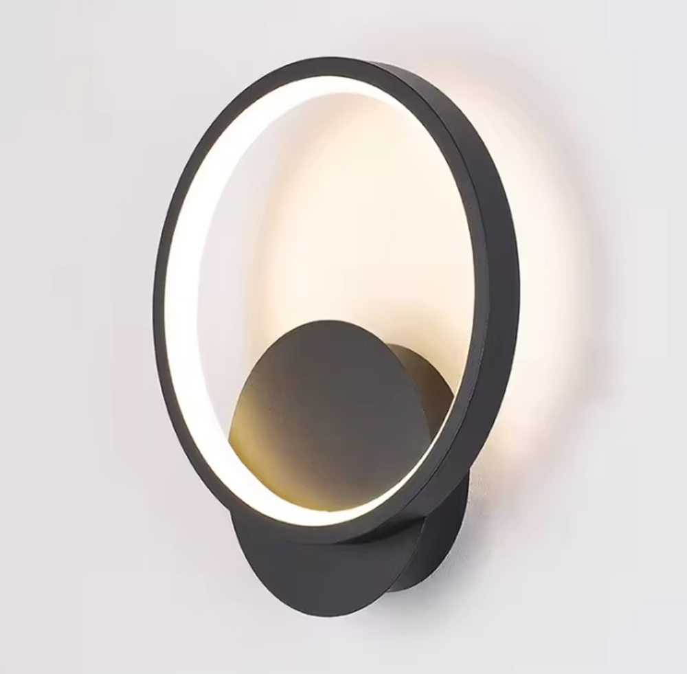 Світильник круглий LED настінний, бра ORION 18W R чорний