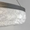 Кільцева сіра люстра з підвісним рельєфним корпусом Ø60 см MJ390-600 Grey