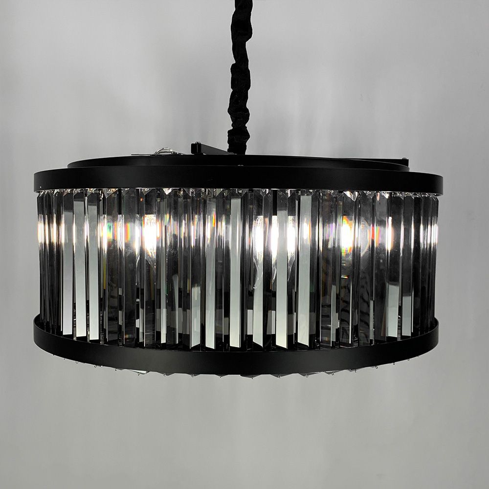 Люстра кришталева BLACK KAGE з графітовими пластинами MJ 160 BK 60 см