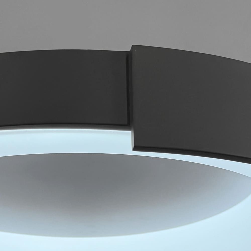 Стельовий LED-світильник у сірому корпусі на три режими Ø62х12 см 1906C-620 Grey