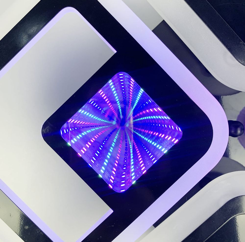 Стельовий LED світильник із ефектом безкінечності A 2720/4+1S чорний