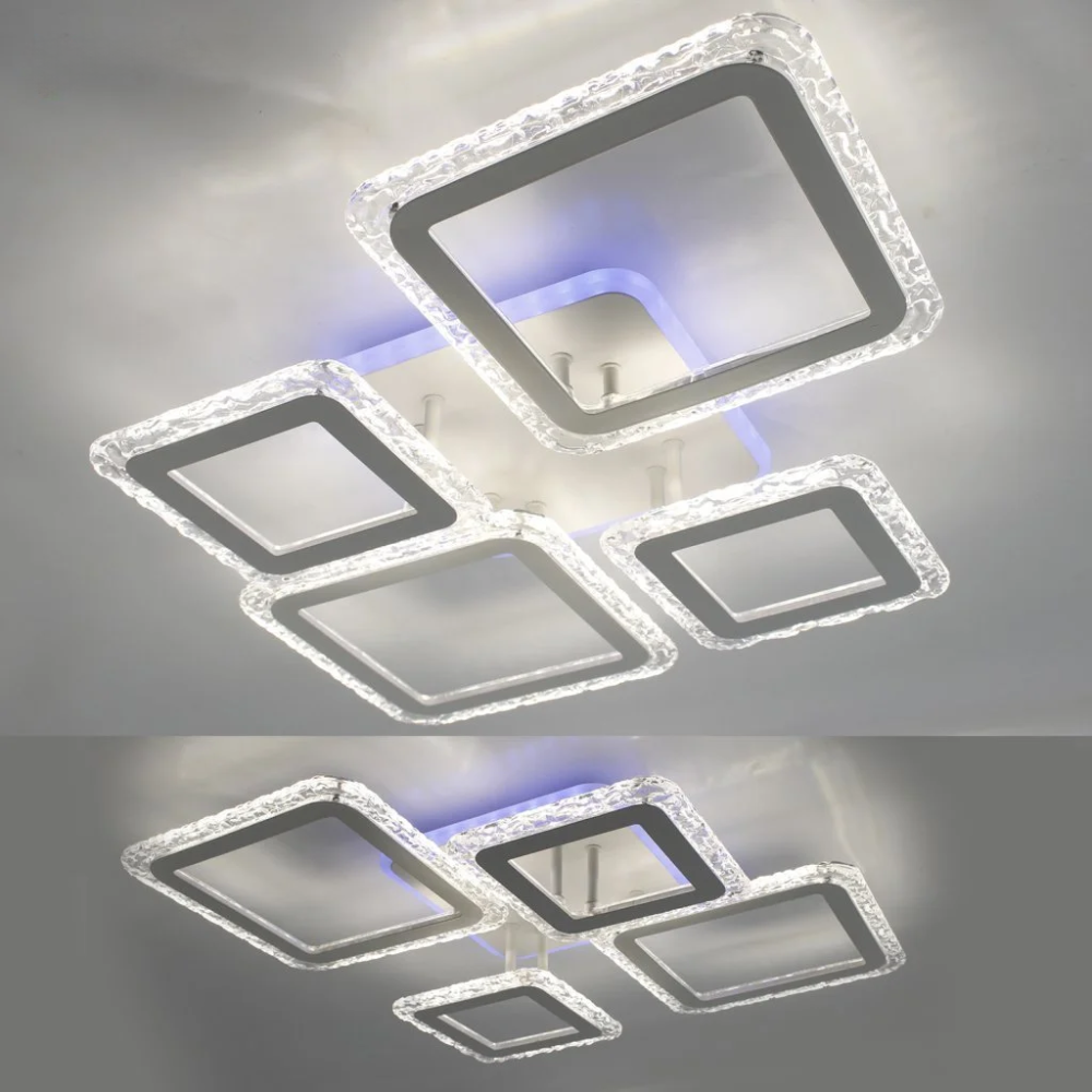 Люстра світлодіодна з пультом та додатком для телефону OVAL ICE RGB 75W