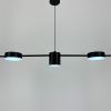 Чорна лінійна LED люстра LUMINA LUX MJ 117/5 BK чорна
