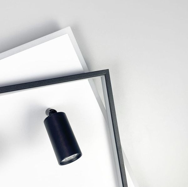 LED-світильник Simple Square в чорно-білому металі