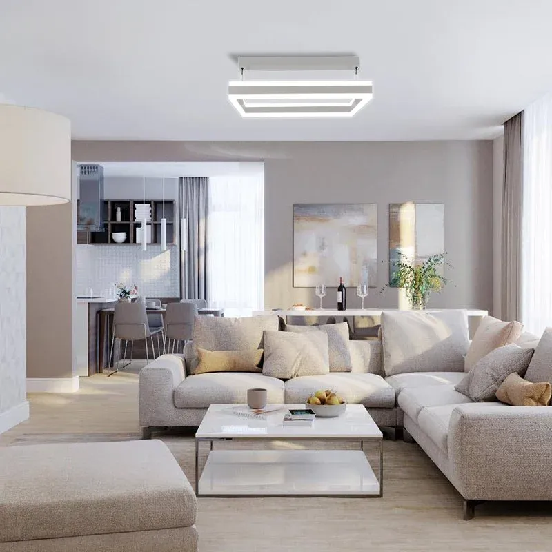 Люстра підвісна світлодіодна з пультом STELLA 100W GREY 