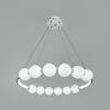 Біла люстра Nordic Pearl з плафонами-перлинками Ø 60 см SG33-600 WT