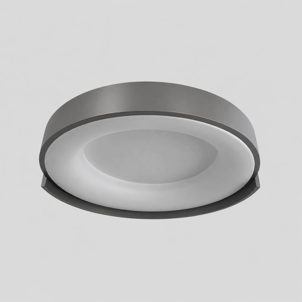 Стельовий LED-світильник у сірому корпусі на три режими Ø50х12 см 1906C-500 Grey