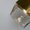 Підвіс в латунному корпусі із прозорим квадратним плафоном