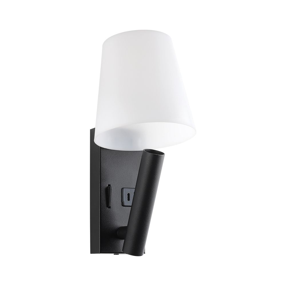 LED настінний світильник UMBRELLA USB+TYPE-C  3W 4200K IP20 чорний