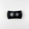 Бра у чорному заокругленому корпусі 18х10 см WB 9/180 BK