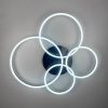 Сучасний LED світильник на 4 кільця у чорному корпусі A 55021/4 BK