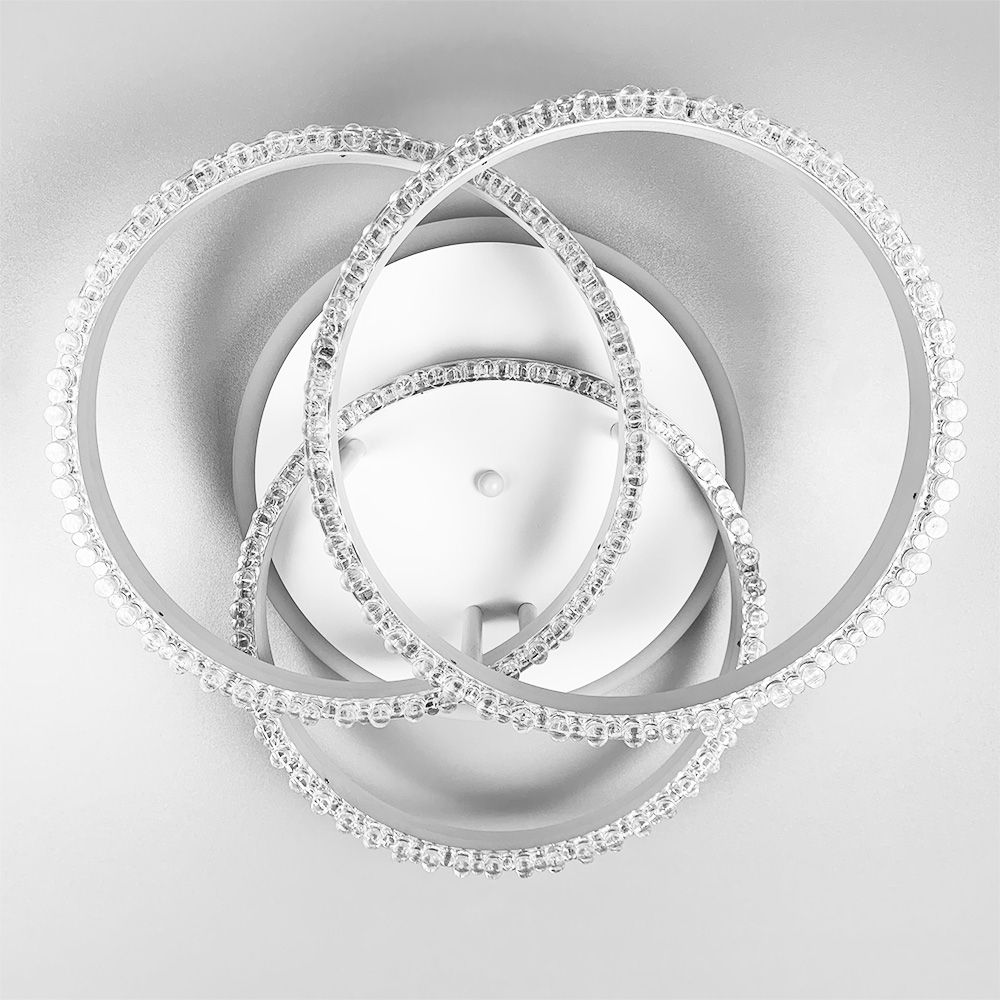 Люстра світлодіодна з пультом управління A 55063/3С RGB WT+CH білим-хром